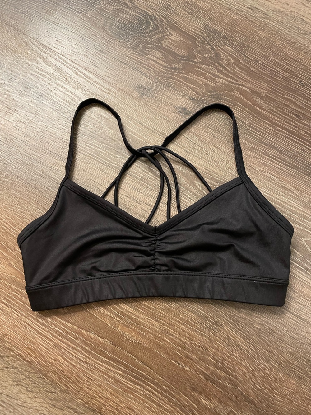 ALO Yoga Black Sunny Strappy Sport Bralette Bra Small